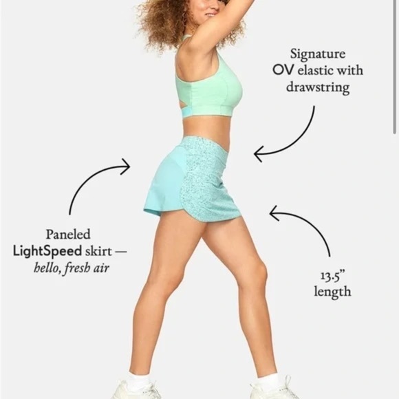 Outdoor Voices The Exercise 3"‎ Skort LightSpeed Blue Print M - Picture 3 of 7